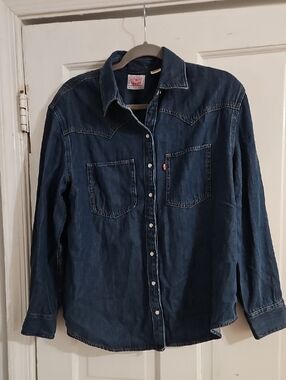 Levi's Indigo Denim Western Button-Up Shirt